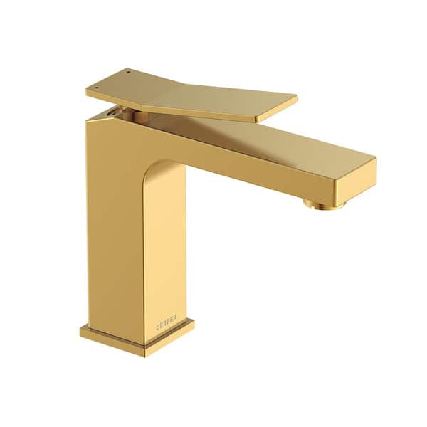 Gerber Avian Single Handle Single Hole Bathroom Faucet with Metal Touch Down Drain Included in Brushed Bronze