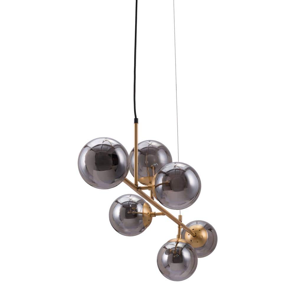 Gisela 48" Gold Glass Modern Ceiling Lamp