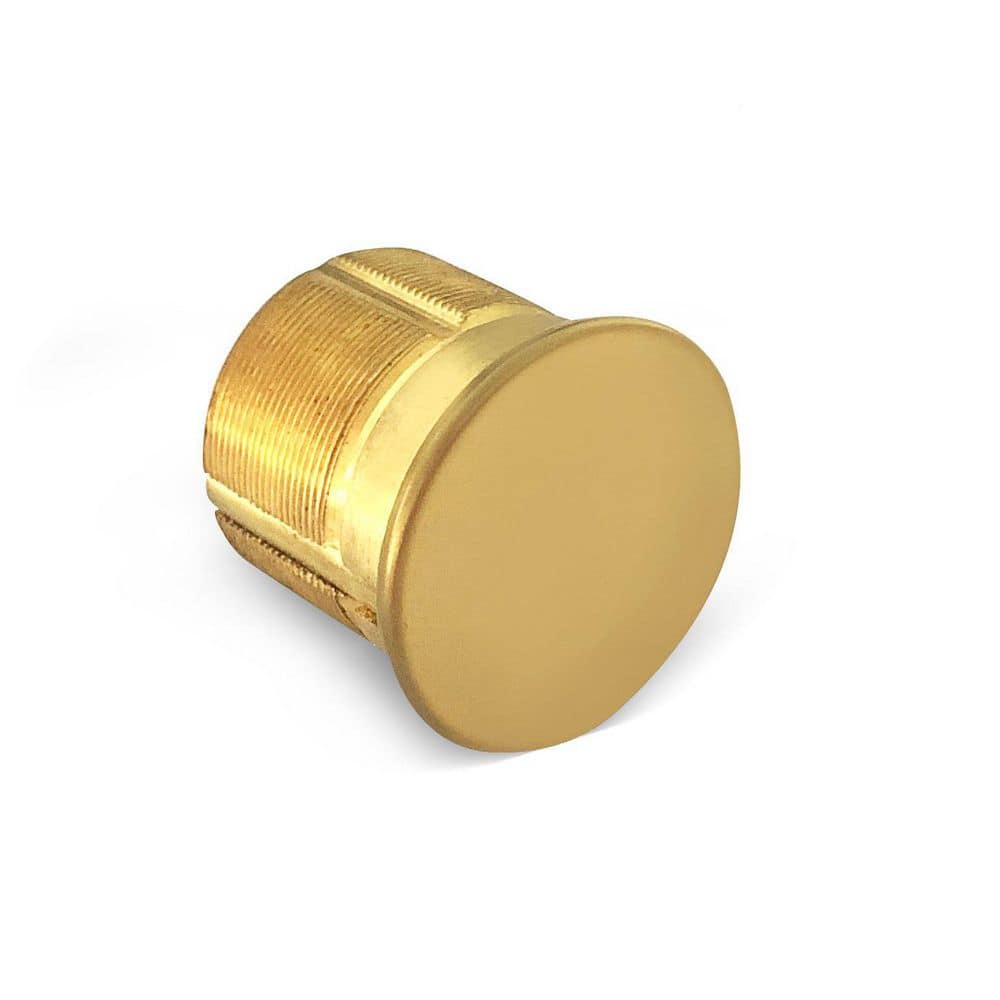 Premier Lock 1 in. Solid Brass Dummy Mortise Cylinder, Brass