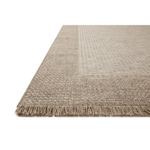 Dawn Natural Border 7 ft. 8 in. x 7 ft. 8 in. Round Indoor/Outdoor Area Rug