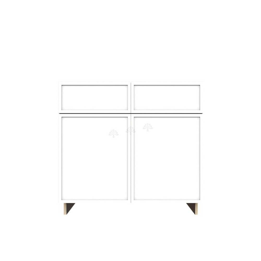 Slim Shaker Assembled 39 in. W x 34.5 in. H x 24 in. D Base Kitchen Cabinet in White price history on PriceWatchPro