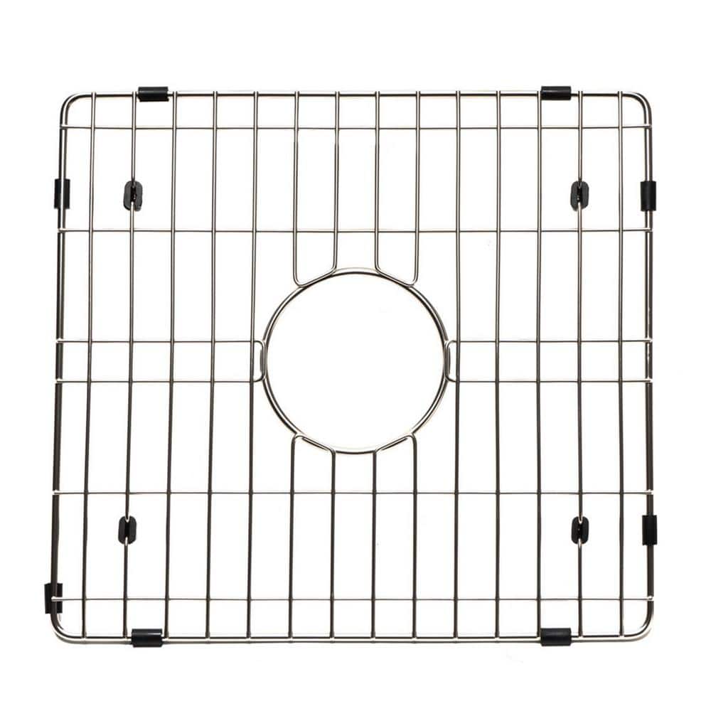 Brushed Stainless Steel Kitchen Sink Grid with Plastic Feet