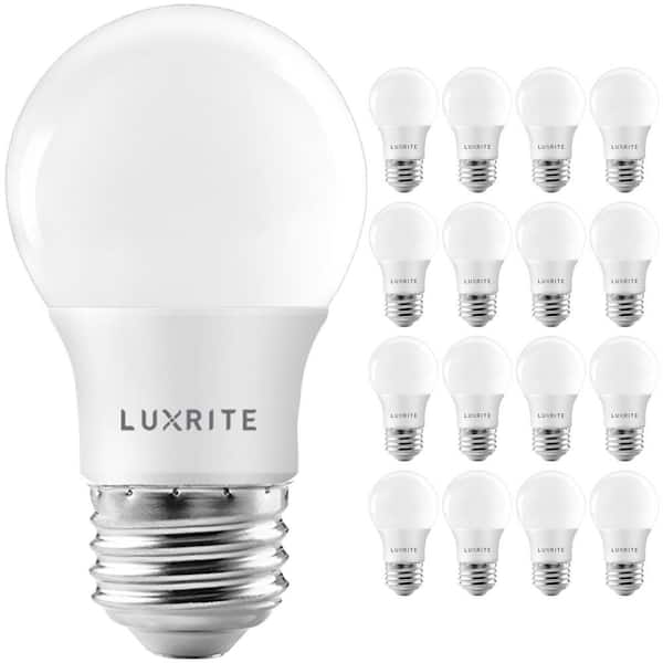 40-Watt Equivalent A15 LED E26 Base LED Light Bulb 4000K Cool White 7-Watt Dimmable 600 Lumens UL Listed 16-Pack