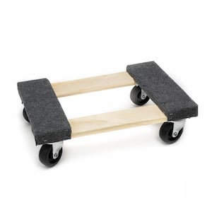 18 in. x 12 in. 1000 lbs. Capacity Heavy-Duty Hardwood Dolly for Moving Furniture