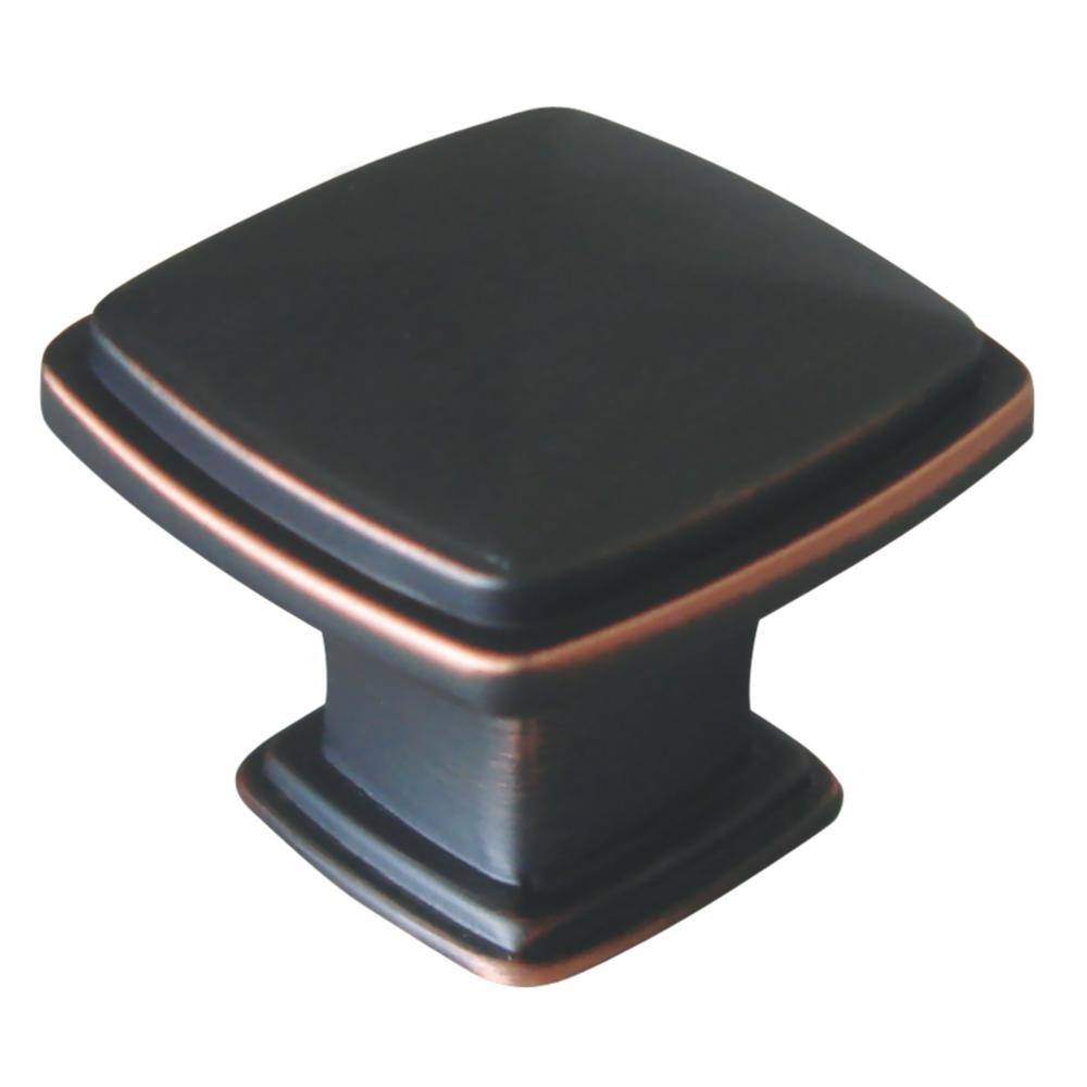 Park Avenue Oil Rubbed Bronze Square Cabinet Knob Set