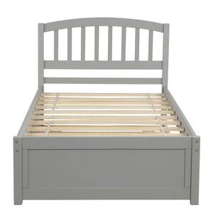 Lerizelle Gray Twin size Platform Bed with Trundle