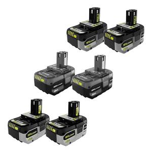 ONE+ 18V HIGH PERFORMANCE Lithium-Ion (2) 4.0 Ah and (2) 6.0 Ah Batteries with (2) 4.0 Ah Lithium-Ion Batteries