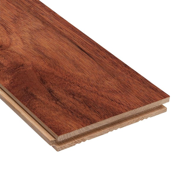 HOMELEGEND Hand Scraped Teak Amber Acacia 3/4 in. T x 4-3/4 in. W x Random  Length Solid Hardwood Flooring (18.70 sq. ft. / case) HL157S