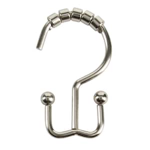 Metal ANNEX Shower Curtain Rings/Hooks 3 x 1.75 in. Brushed Satin