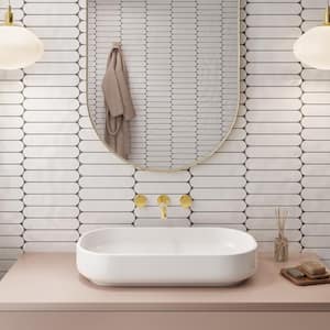 Pastilla White 2 in. x 10 in. Subway Glossy Porcelain Wall Tile (7.211 sq. ft./Case)