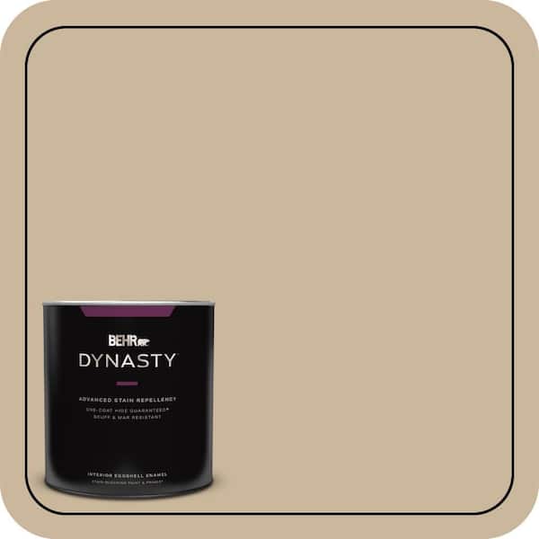 BEHR DYNASTY 1 qt. #MQ2-21 Elemental Tan One-Coat Hide Eggshell Enamel Interior Stain-Blocking Paint & Primer