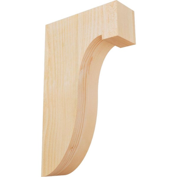 Ekena Millwork 4 in. x 12 in. x 20 in. Douglas Fir Del Monte Rough Sawn Corbel