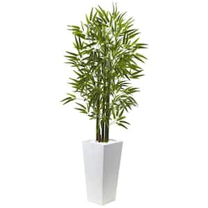 Artificial Bamboo Tree with White Planter UV Resistant (Indoor/Outdoor)