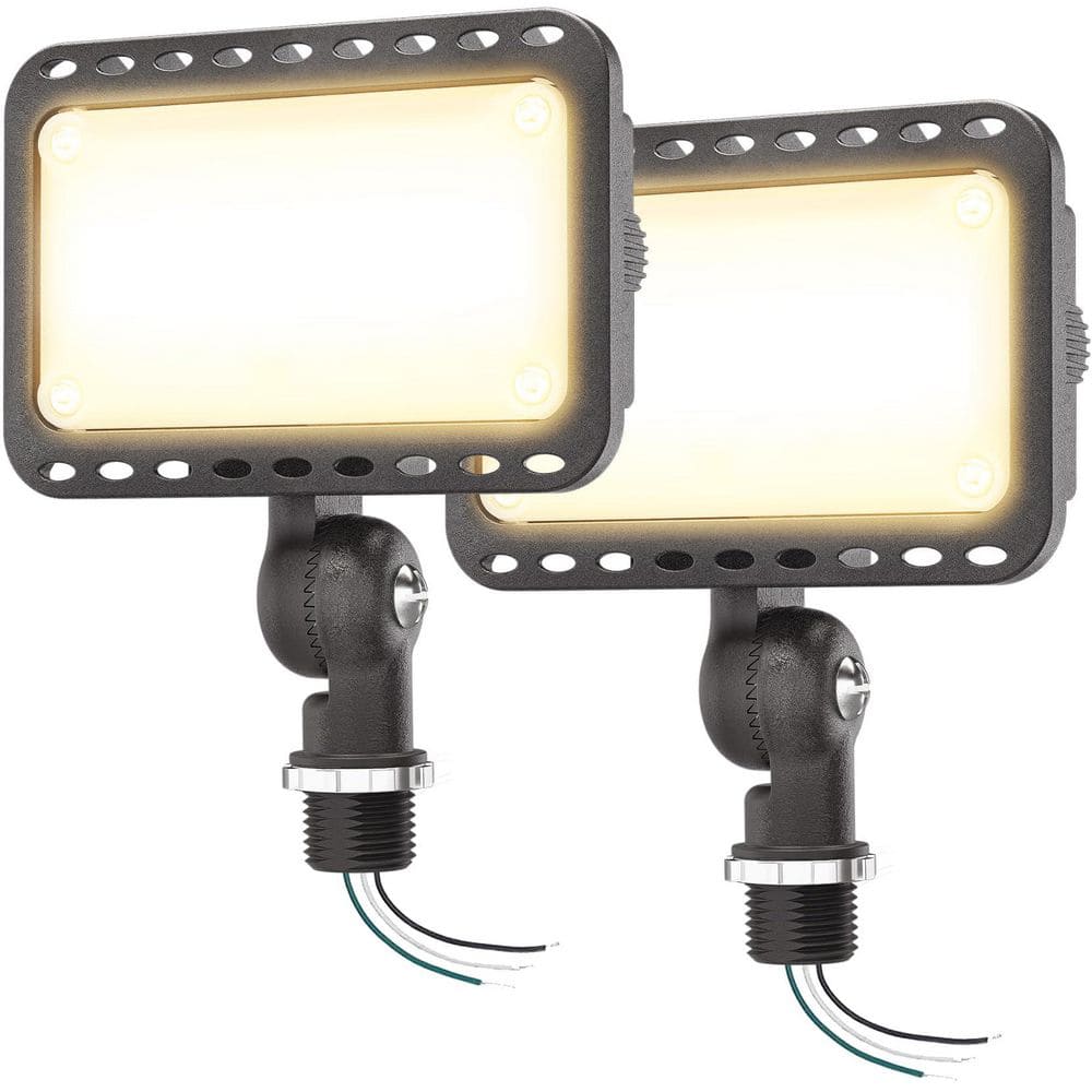 150-Watt Equivalent Integrated LED Bronze Wall Pack Light Adjustable IP65 Waterproof Exterior Security Fixture, 2 Pack price history on PriceWatchPro