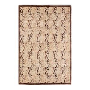 Mogul One-of-a-Kind Traditional Brown 5 ft. 2 in. x 7 ft. 10 in. Abstract Area Rug