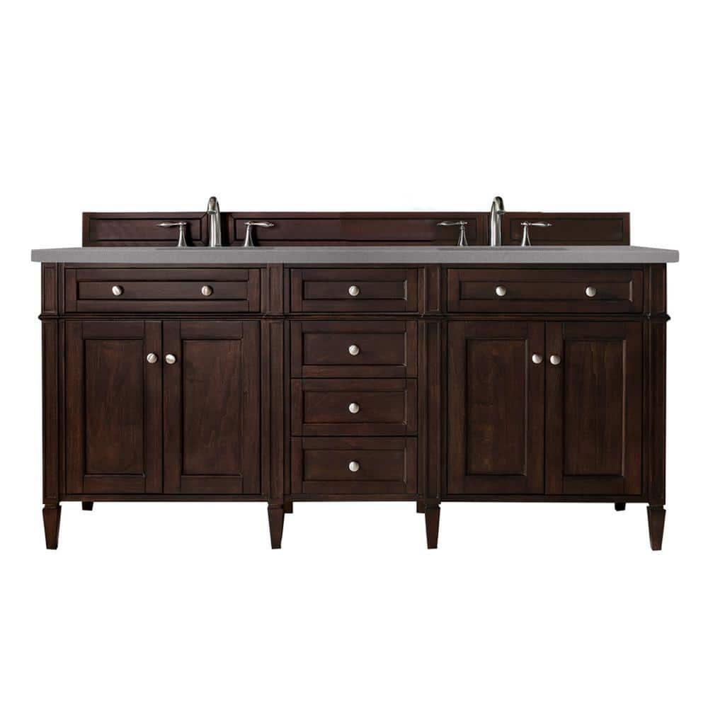 Brittany 72 in. W x 23.5 in. D x 34 in. H Double Bath Vanity in Burnished M