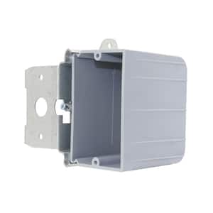 New Work and Retrofit 1-Gang 21 cu. in. Electrical Outlet Box and Switch Box with Adjustable Bracket, Gray
