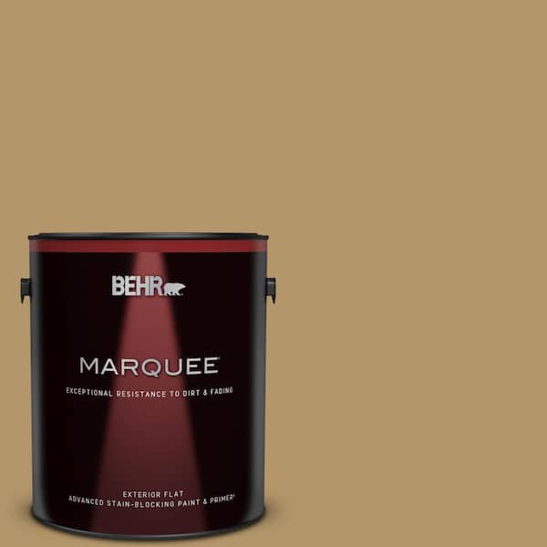BEHR MARQUEE 1 gal. #BNC-15 Tapestry Gold Flat Exterior Paint & Primer