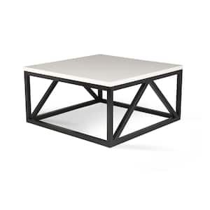 Truss 36.00 in. White Square MDF Coffee Table
