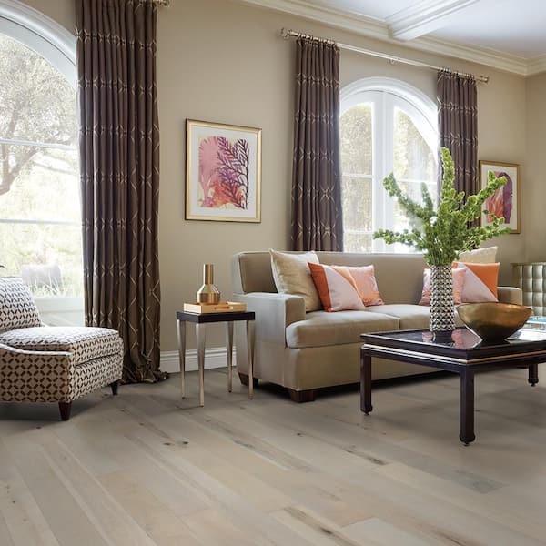 Salinas Maple 3/8 in. T x 6.5 in. W Click Lock Wire Brushed Engineered Hardwood Flooring (23.6 sq. ft./case)