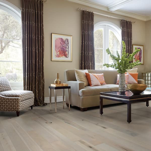 Salinas Maple 1/2 in. T x 7.5 in. W Tongue & Groove Wire Brushed Engineered Hardwood Flooring (23.3 sq. ft./case)