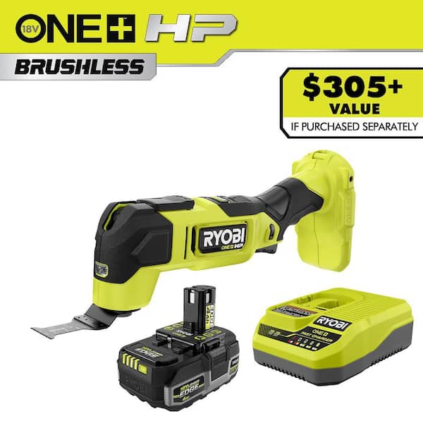 ONE+ HP 18V Brushless Cordless Multi-Tool Kit with 4.0 Ah HIGH PERFORMANCE EDGE Battery and Charger