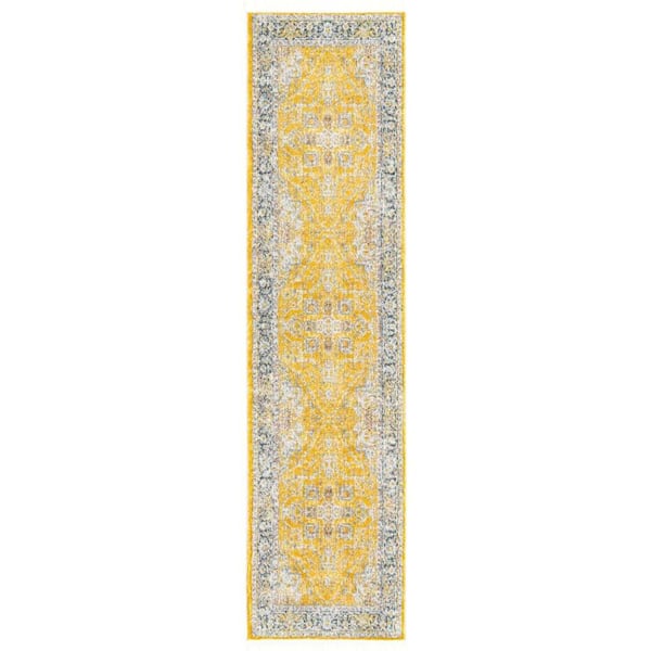 Unique Loom Baracoa Prado Yellow 2' 2 x 8' 0 Area Rug
