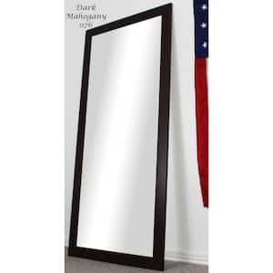 Large Dark Mahogany Composite Modern Mirror (59.5 in. H X 20.5 in. W)