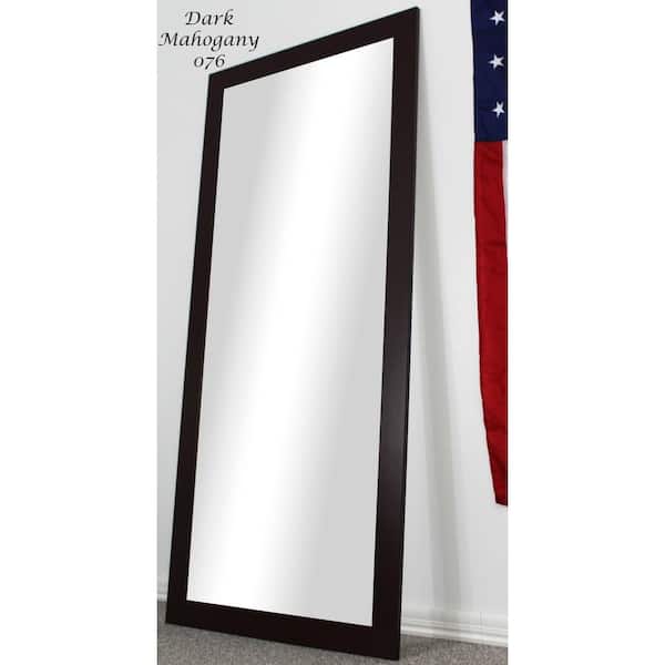 Unbranded Large Dark Mahogany Composite Modern Mirror (59.5 in. H X 20.5 in. W)