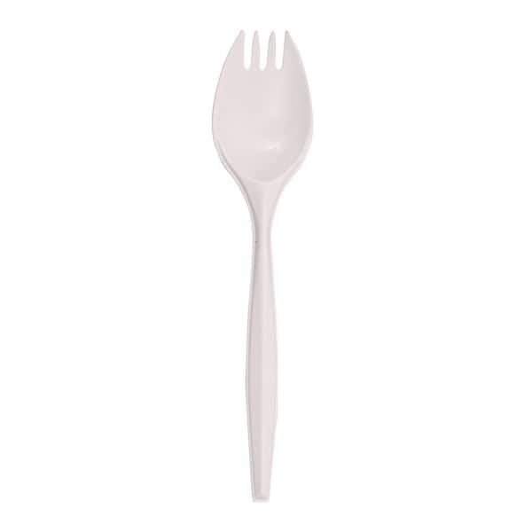 Boardwalk White Mediumweight Disposable Polypropylene Sporks (1000-Carton)