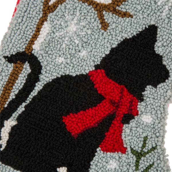 20 in. L Hooked Stocking, Cat