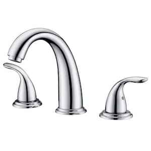 Traditional Double Handle Tub Deck Mount Roman Tub Faucet with Corrosion Resistant in Chrome