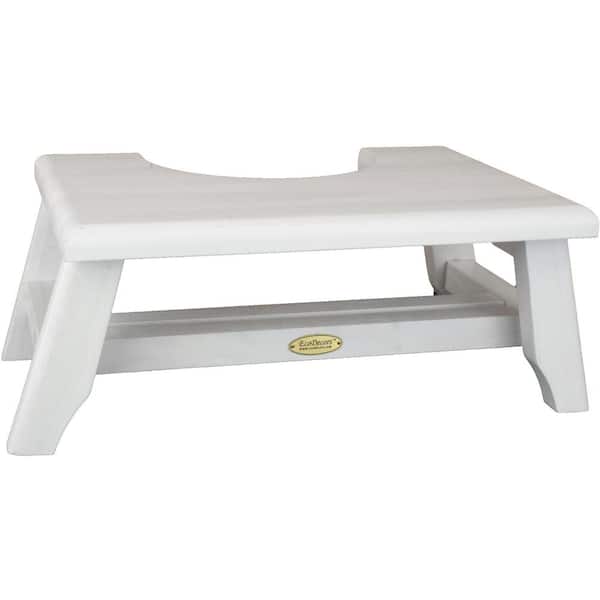 Coastal Vogue Coastal Vogue Serenity Poo 8 in. Tall Toilet Stool ED1153 in a White Finish