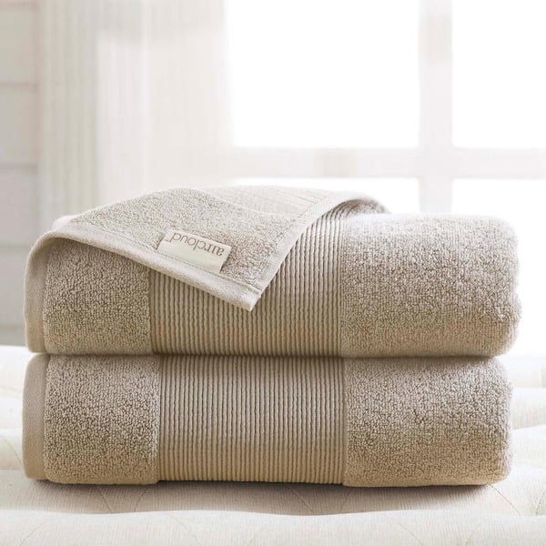 MODERN THREADS Air Cloud 2-Piece Oversized Bath Sheet in Sand