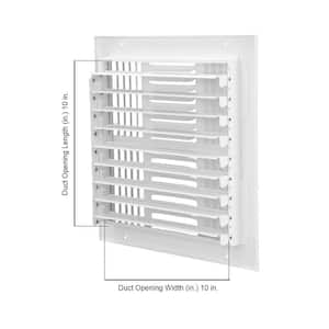 10 in. x 10 in. 4-Way Steel Wall/Ceiling Register in White