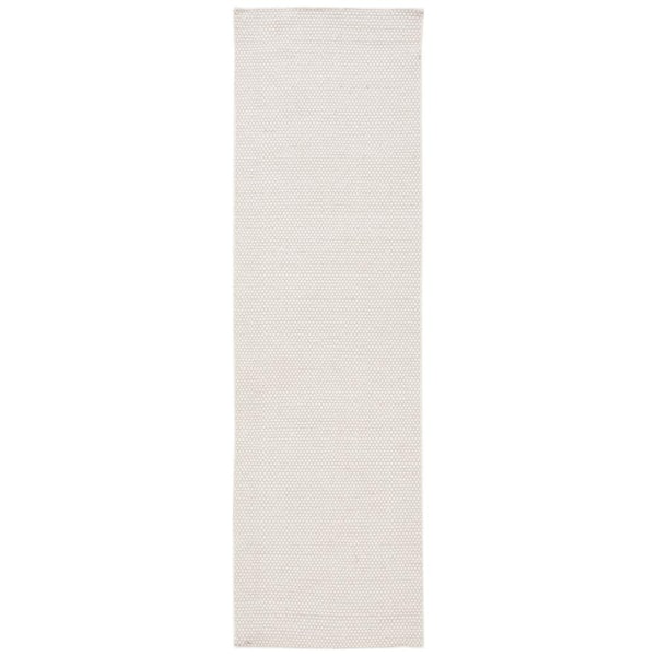 Vermont 2 ft. x 14 ft. Ivory Solid Color Runner Rug