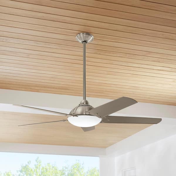 Outdoor Led Brushed Nickel Ceiling Fan, Hunter Fans 54 Windemere 5 Blade Ceiling Fan With Remote