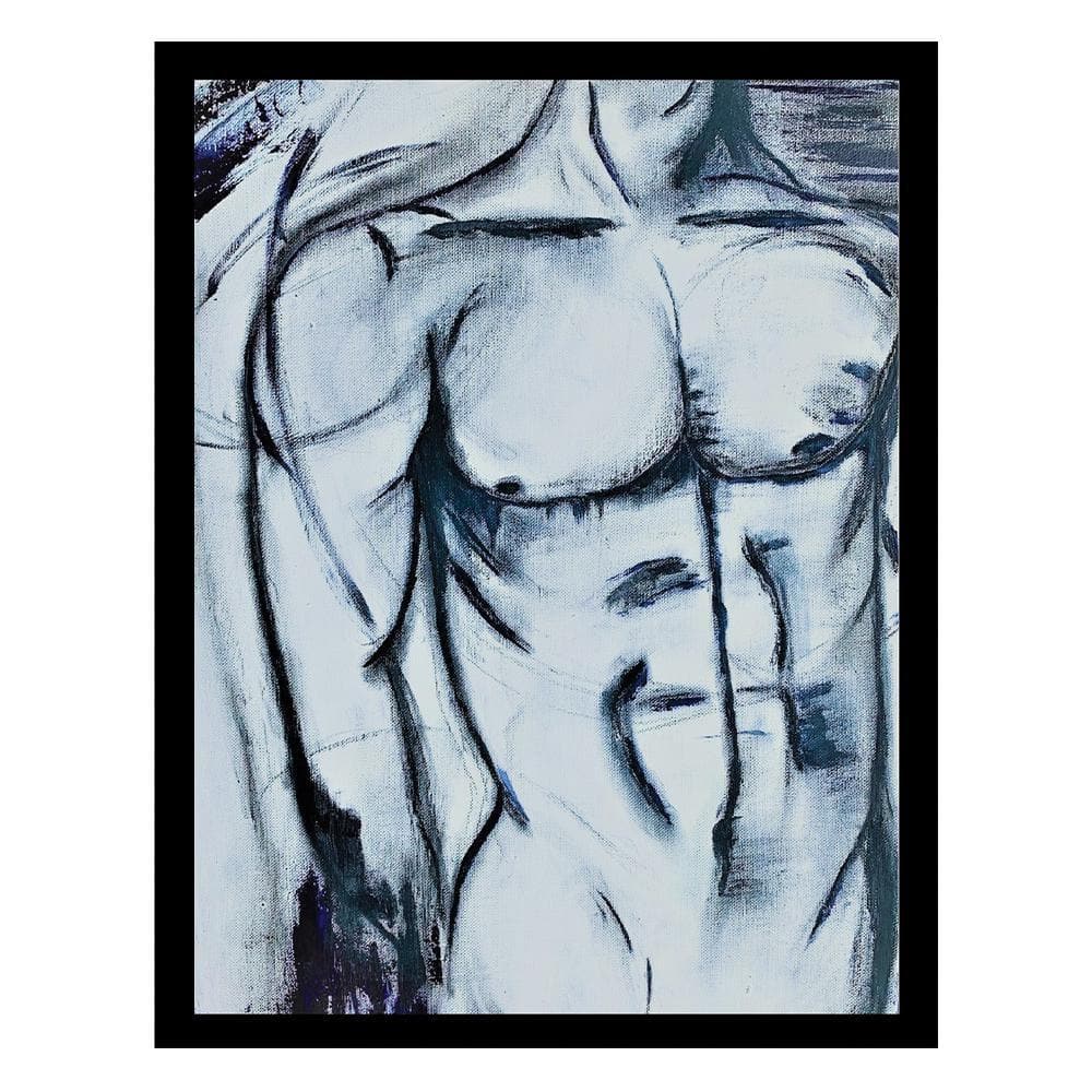Wahl Charcoal Art Man-Black/White Framed Print by Sarah Wahl 1-Piece Framed Graphic Print 18 in. x 14 in. price history on PriceWatchPro