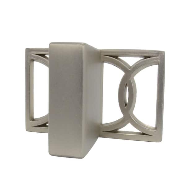 1-1/4 in. Satin Nickel Ribbed Edge Cabinet Knob Backplate 1-1/4 in. Satin Nickel Ribbed Edge Cabinet Knob Backplate