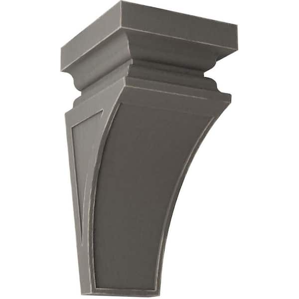Ekena Millwork 7 in. x 14 in. x 7-3/4 in. Reclaimed Grey Jumbo Nevio Wood Vintage Decor Corbel