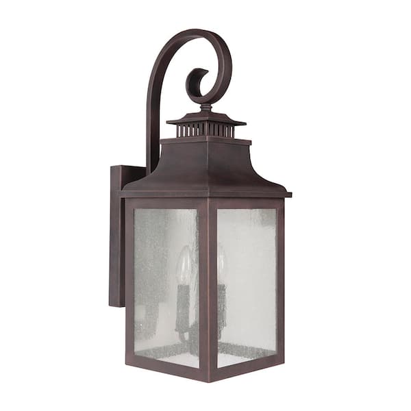 Unbranded Homer Bronze Dust to Dawn Outdoor Hardwired Coach Sconce