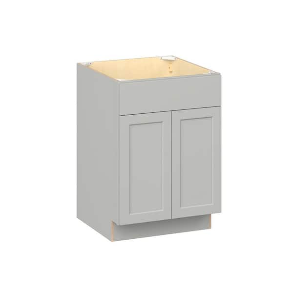 Emerson Whisper Gray Base Sink Base with 2 Door Ready to Assemble Kitchen Cabinet (24 in. W x 34.5 in. H x 24 in. D)