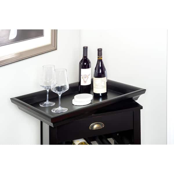 Atlantic 16-Bottle Chestnut Wood Wine Cabinet in the Wine Storage  department at