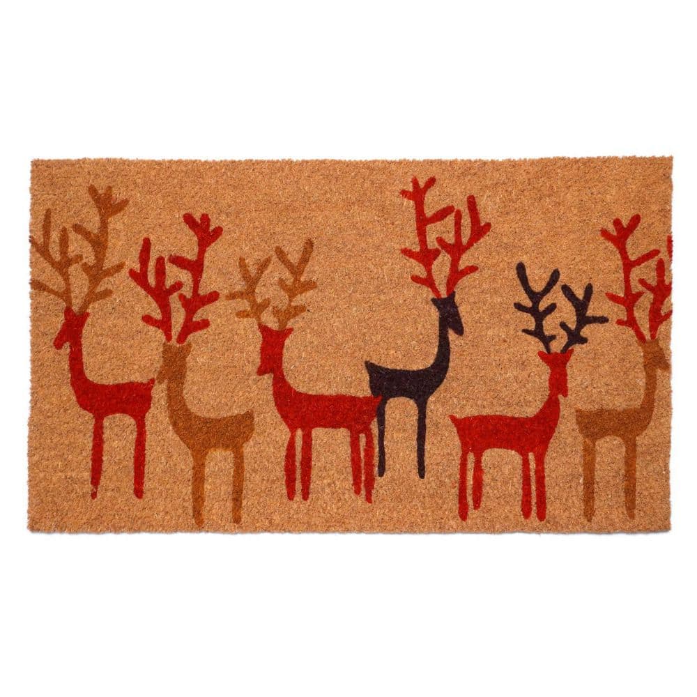 Multi-Colored 29 in. x 17 in. Coir Outdoor Door Mat price history on PriceWatchPro
