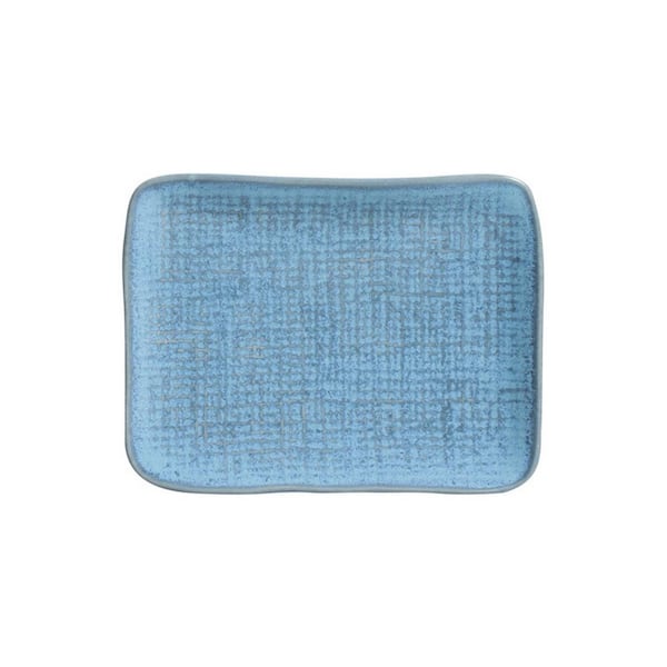 7.08 in. Breeze Light Blue Stoneware Rectangular Platter Juta (Set of 4)