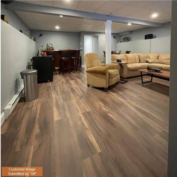 Frogtown Valley Walnut 22 MIL x 8.7 in. W x 59 in. L Waterproof Click Lock Luxury Vinyl Plank Flooring (25 sq. ft./Case)