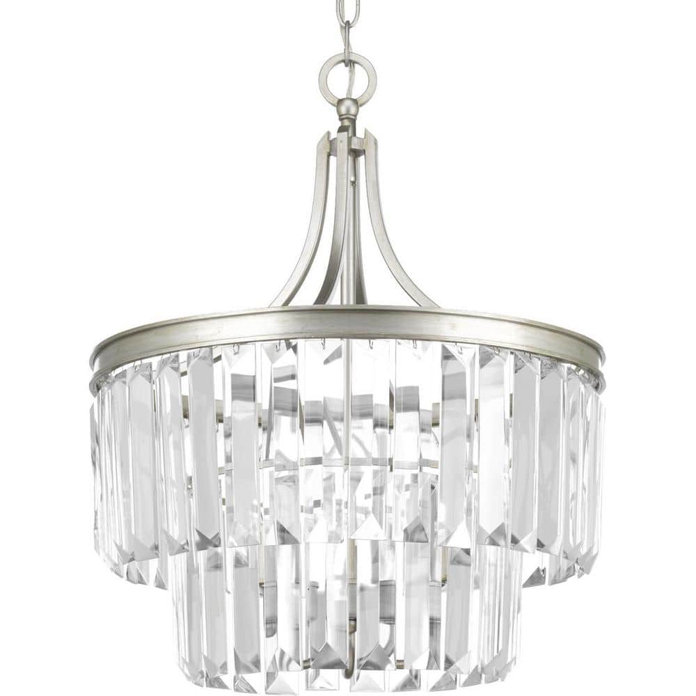 Silver Ridge Crystal Semi-Flush Convertible Ceiling Light