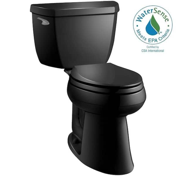 Highline Elongated Chair Height Toilet Bowl Only in Black