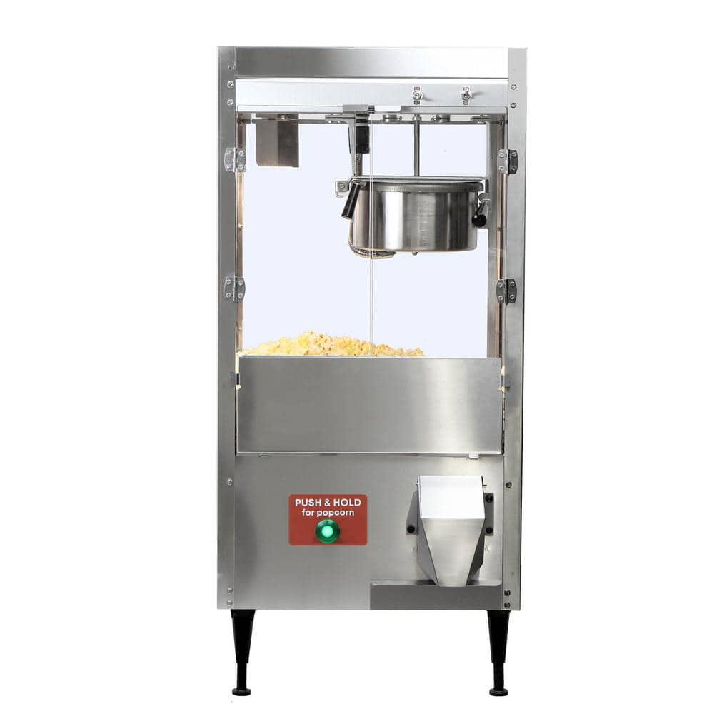 Auto Serve 8 lbs. Stainless Steel Popcorn Machine Front Service Access Door