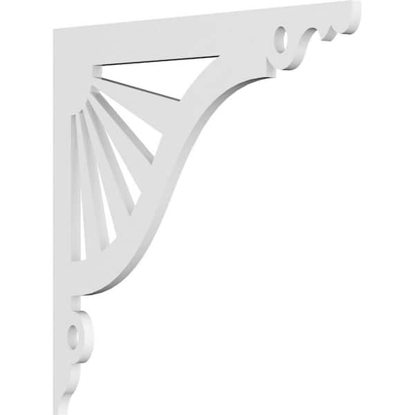 Ekena Millwork 5/8 in. W x 18 in. H x 18 in. D PVC Marshall Bracket
